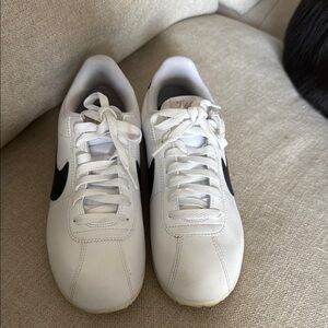 Nike Women’s Cortez White and Navy Sneakers